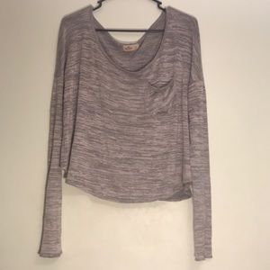Hollister Heather Grey Long-Sleeve Shirt
